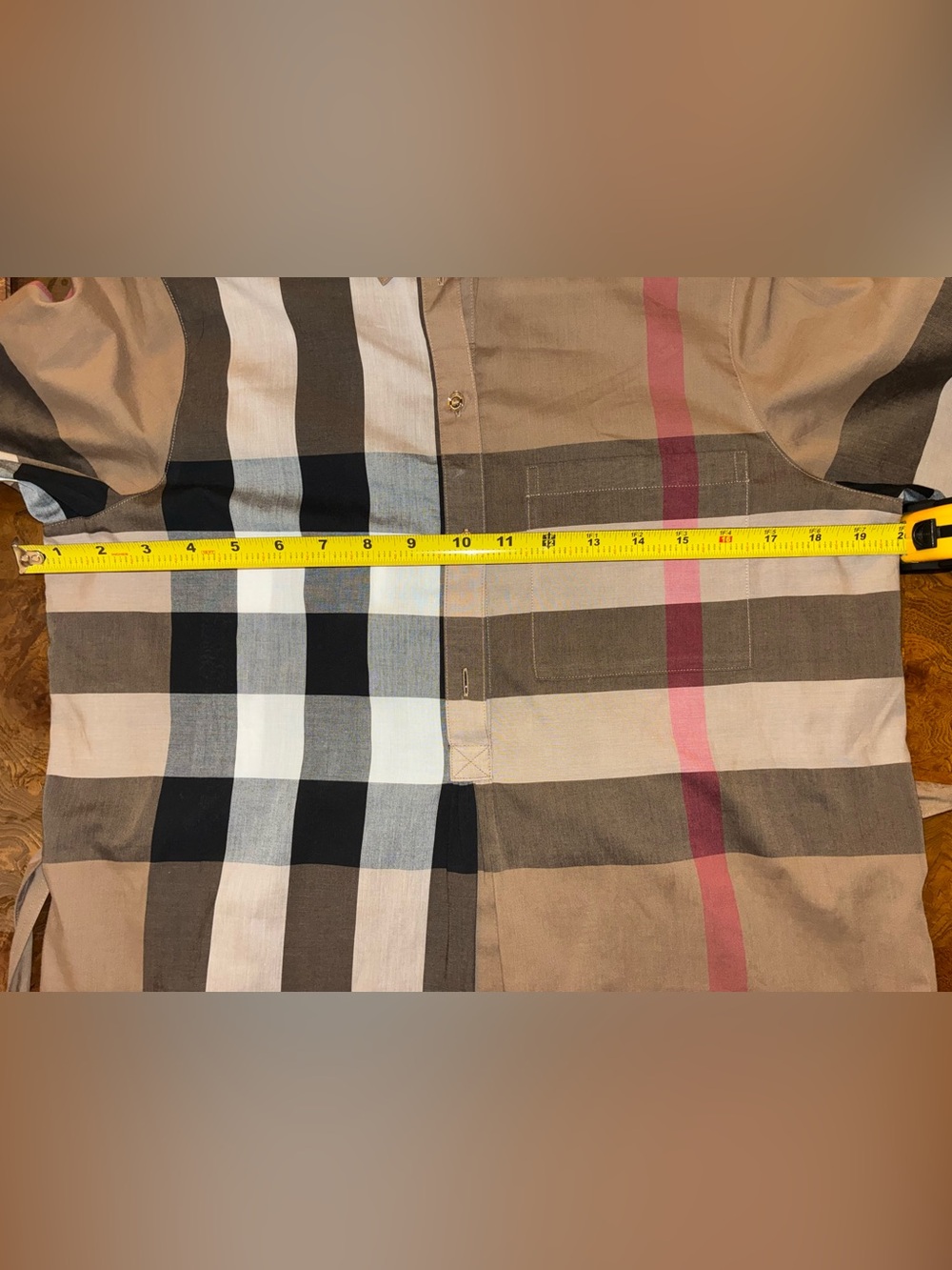 Burberry plaid shirt dress with belt, sz 8 great condition - Picture 8 of 11